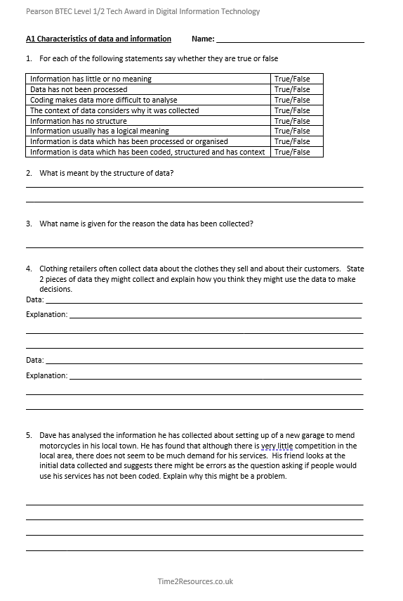 Component 2 Collecting, Presenting and Interpreting Data Multi Media ...