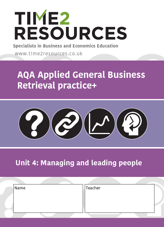 Excel 2019 In Practice - Ch 4 Guided Project 4-3 AQA Applied General Business Unit 4 Managing and leading people