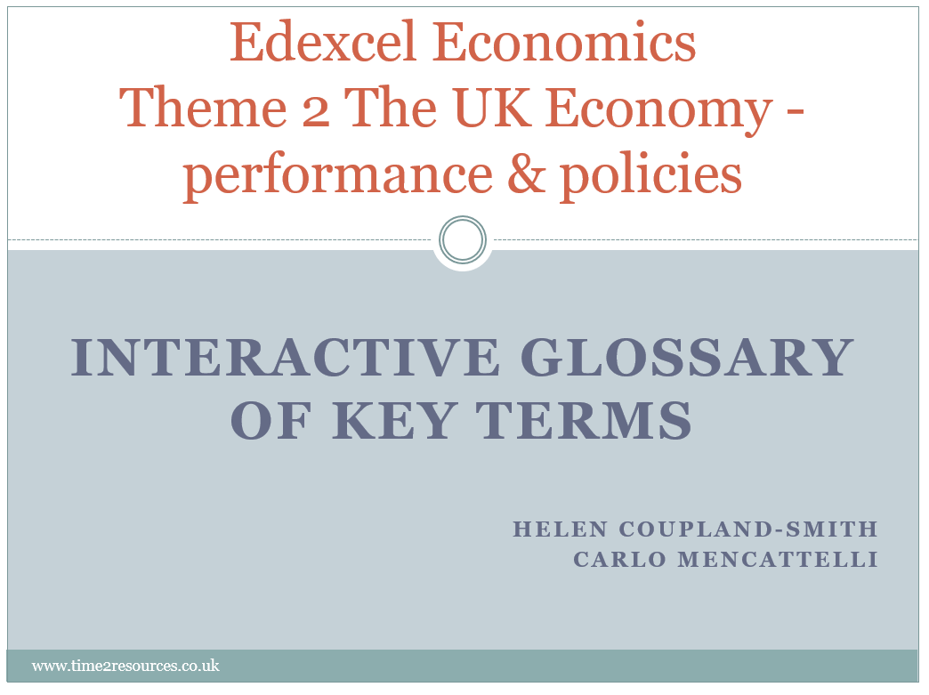Edexcel GCE Economics A Theme 2 Interactive Keywords & Glossary