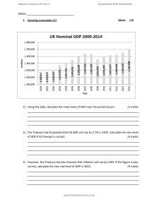 Edexcel GCE Economics B Year 2 Quantitative Skills Worksheets